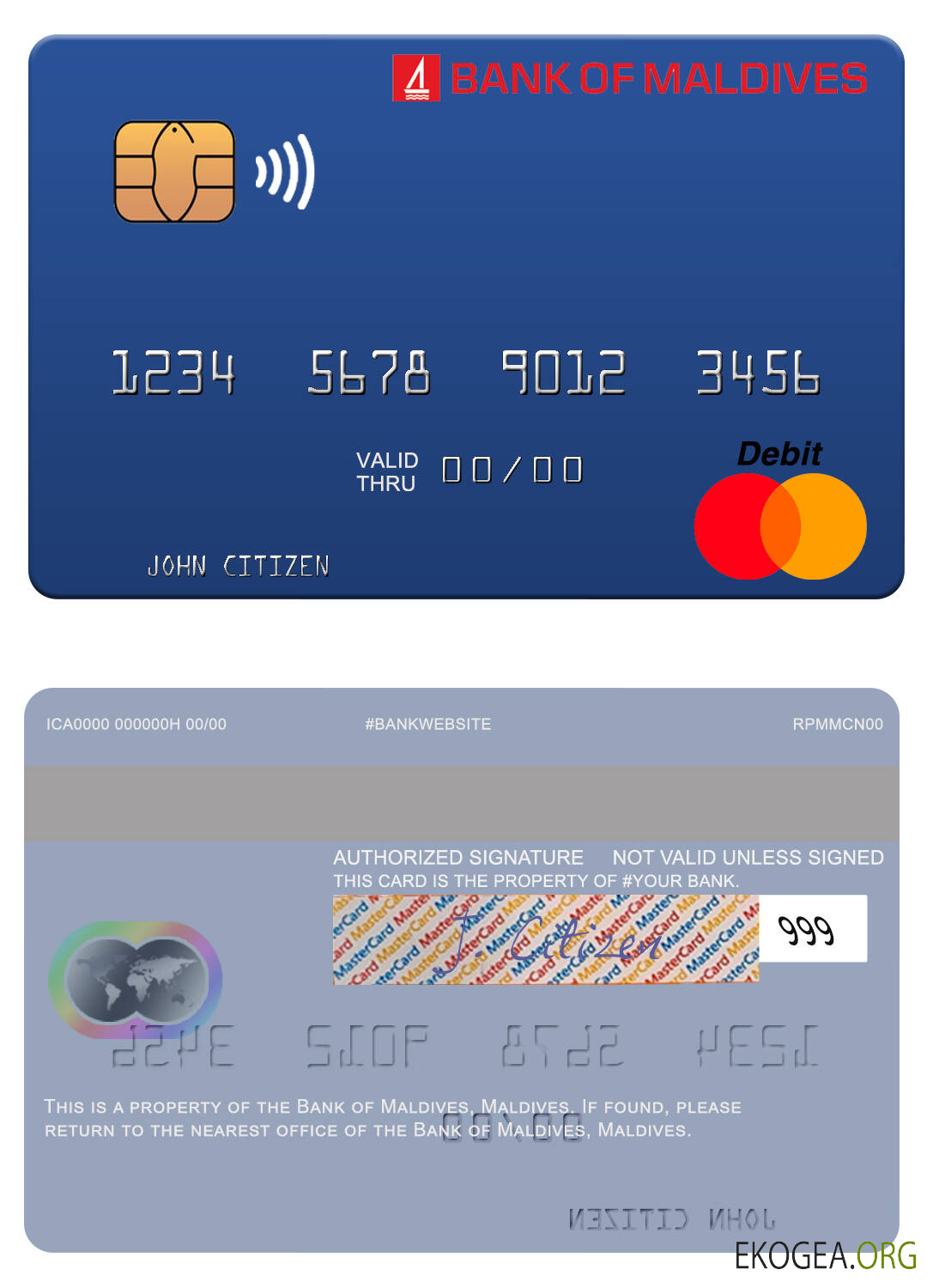 Mastercard de la Banque des Maldives des Maldives